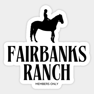 Fairbanks Ranch San Diego Sticker